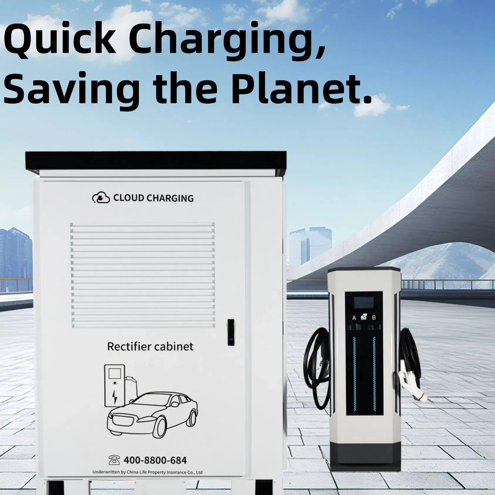 New-Style Technology Commercial Public Parking Lot 600kw DC EV Electric Vehicle Car Liquid Cooling Split Charge Charging Station Charger