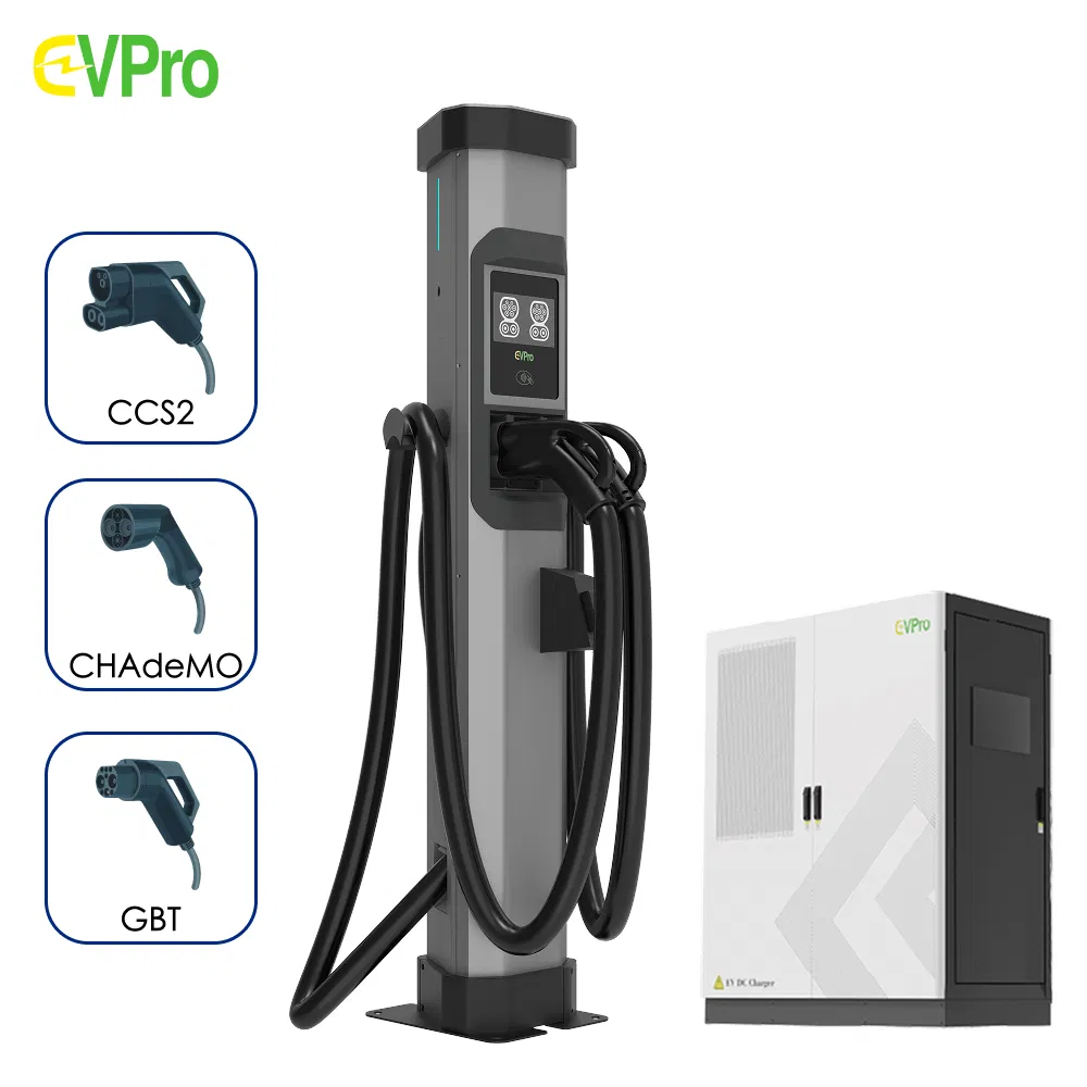 Commercial Fleet 240kw 1600kw DC Fast Charging Station New EV Charger IP54 Protection Floor Mounted Public Ocpp1.6j Split Evpro