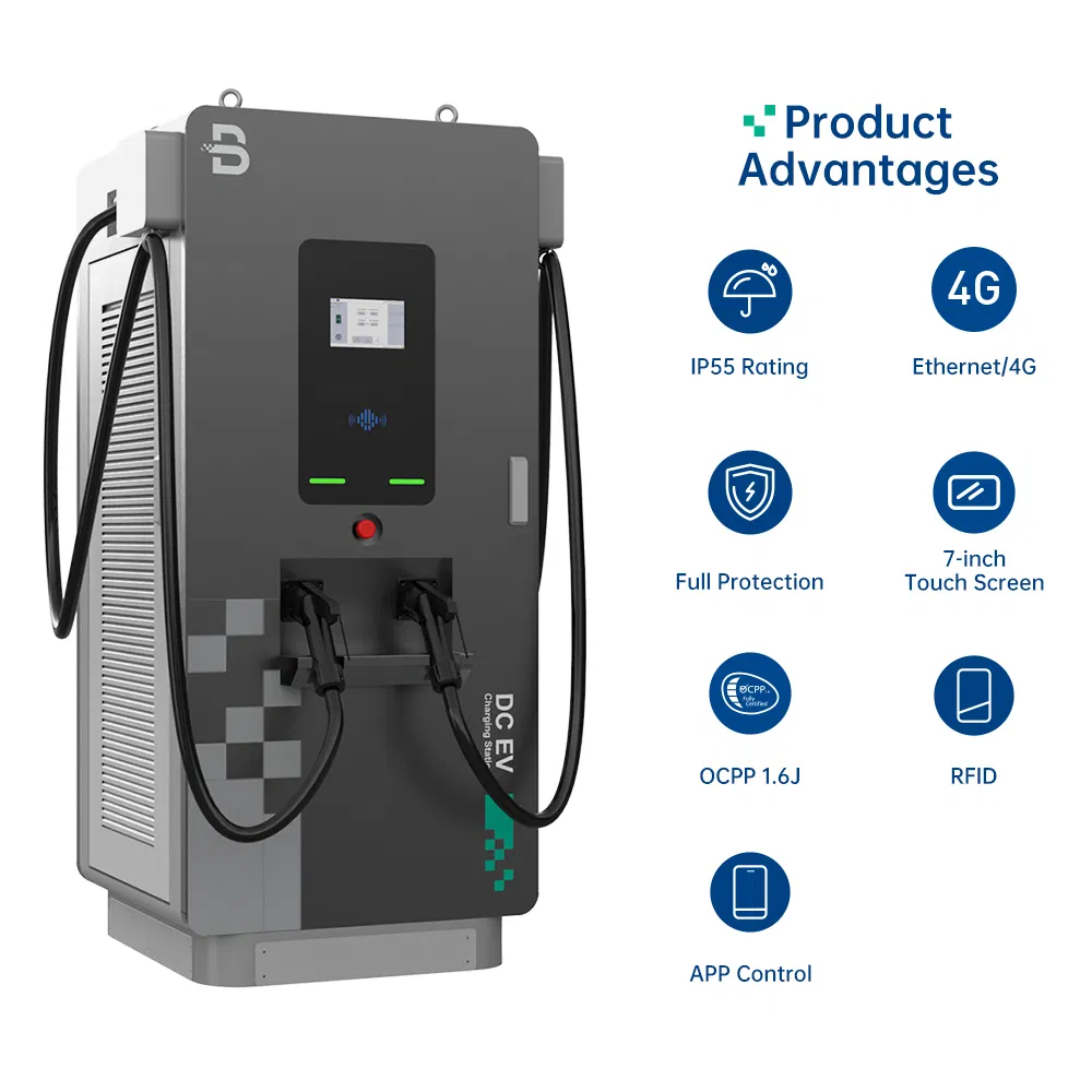 Beny DC EV Charger 60kw-240kw Double Gun Ocpp1.6 Floor-Mounted DC Fast Charging Station for EV Cars