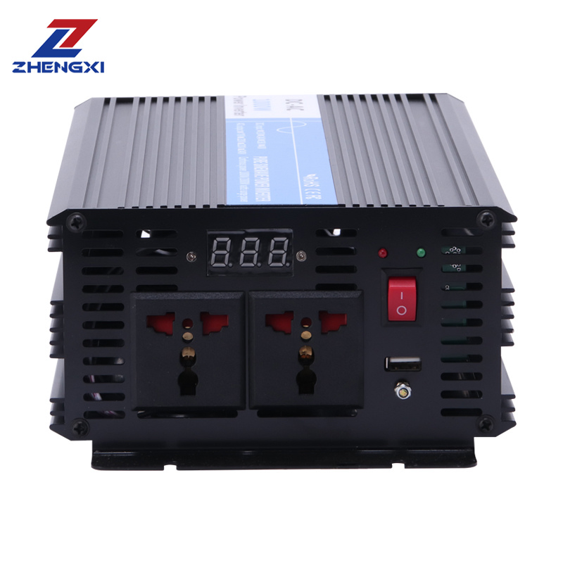 1000W Pure Sine Wave Power Inverter DC 24V to 220V Car Charger Plug Inverter