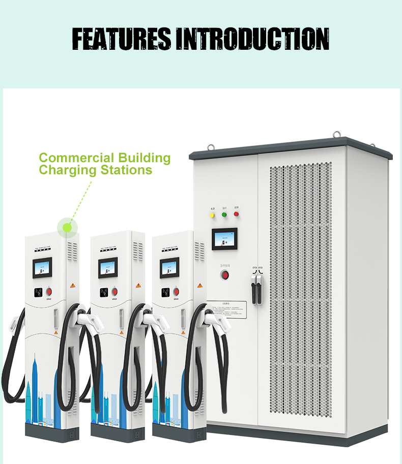 New DC Electric Car Charging Station Split Multi-Gun EV Charger for Public Commercial Fleet