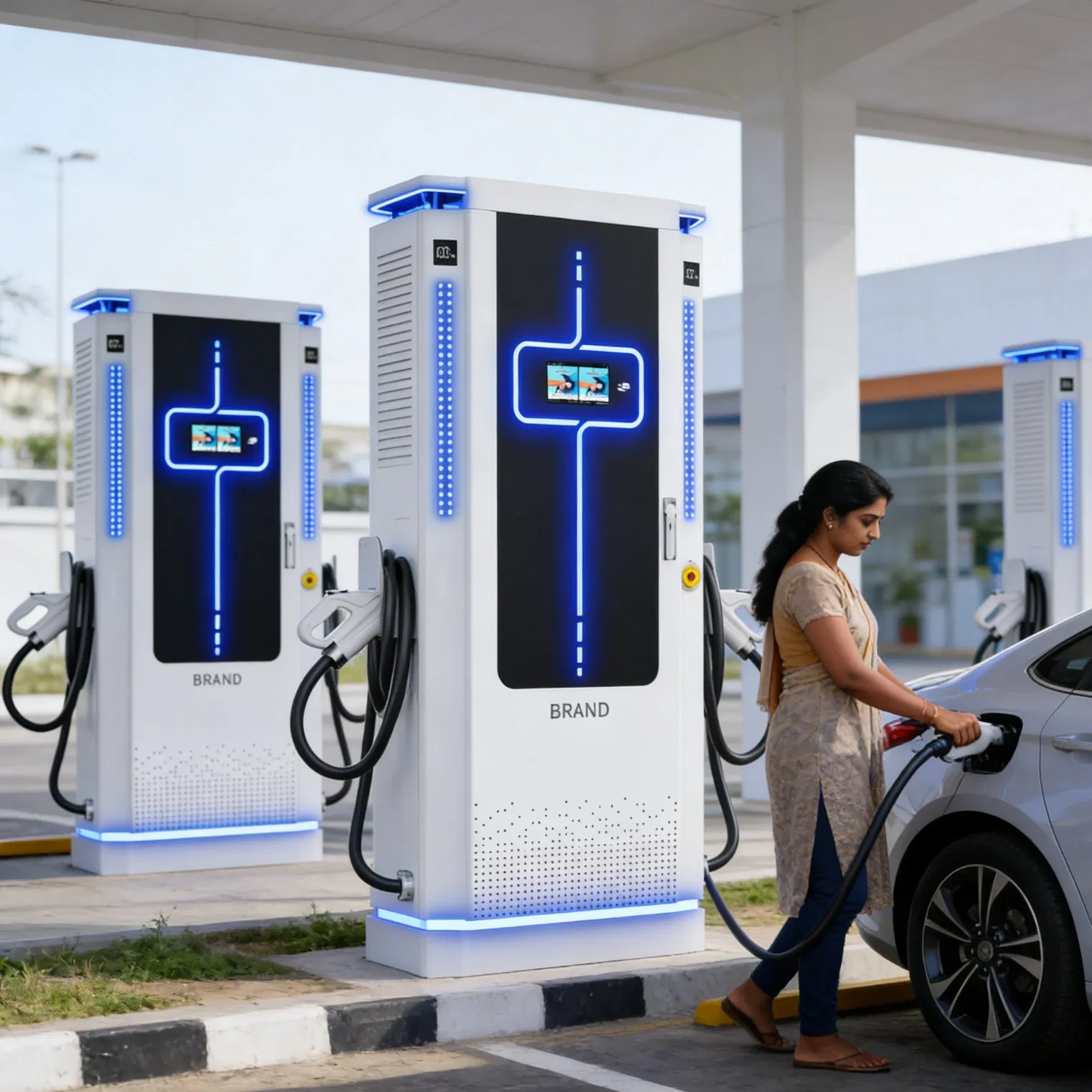 Compact EV Charger for Electric Vehicles, 40kw 60kw 80kw 120kw 160kw 180kw EV Charging Station Power Options