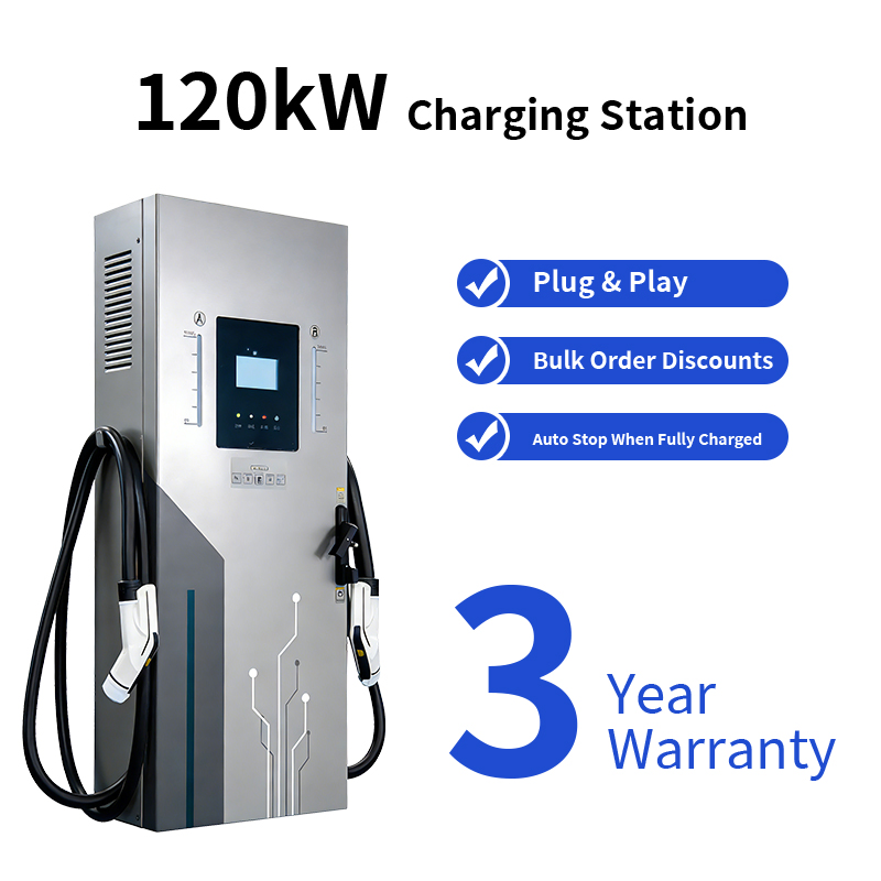 High Efficiency 120kw 160kw 240kw Dual Gun DC Fast EV Charger in Public Parking