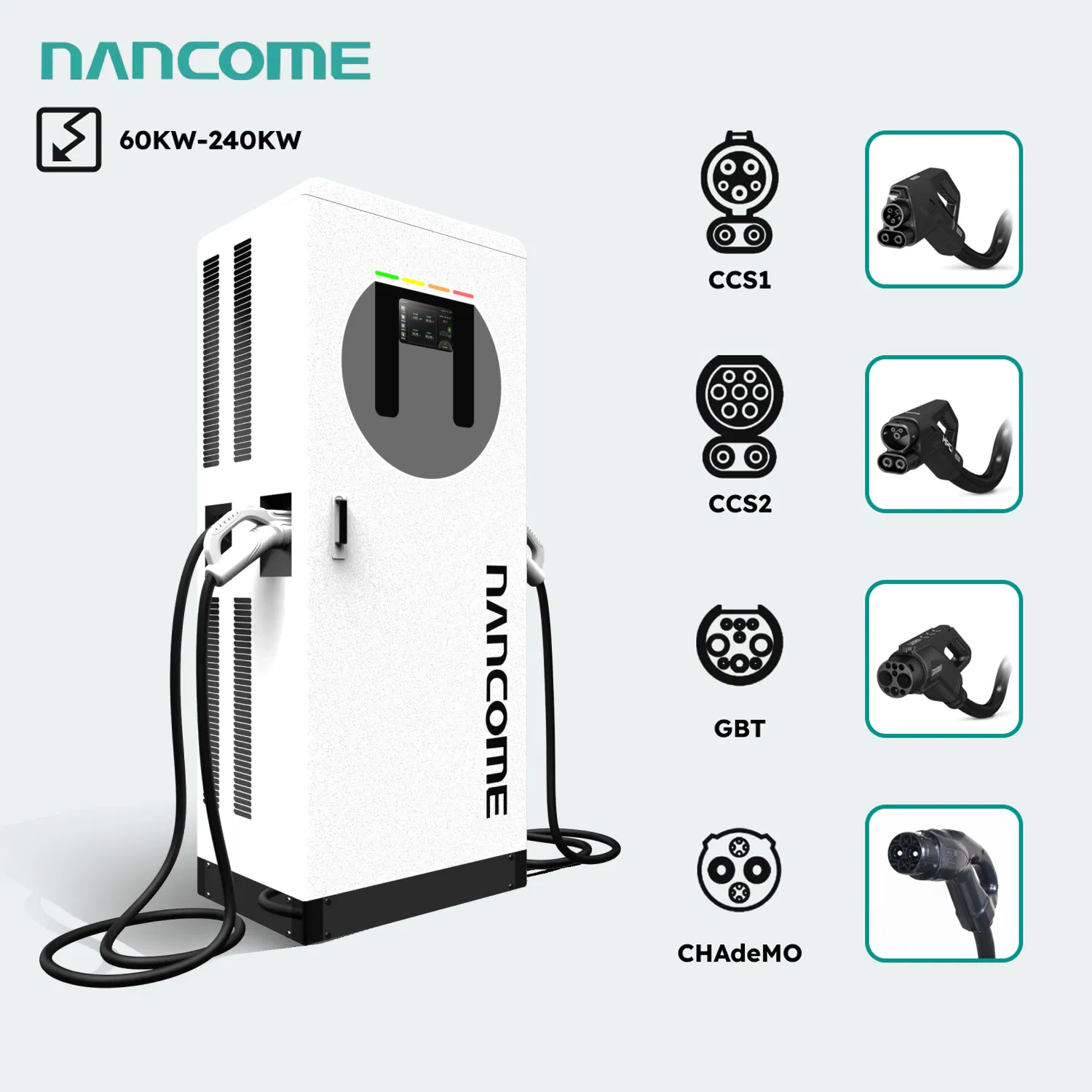 New Energy 60kw/120kw/160kw/240kw DC Fast Solar Electric Car Charging Station