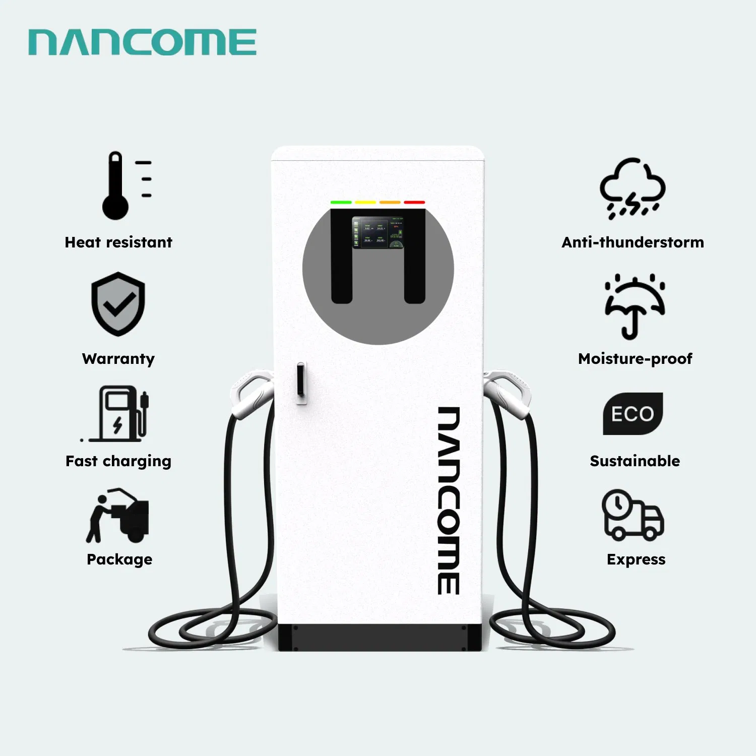 New Energy 60kw/120kw/160kw/240kw DC Fast Solar Electric Car Charging Station