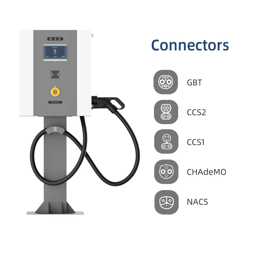 20-40kw Air-Cooled DC EV Charger Electric Car Charger with 5m Cable and RFID Reader for Small Office and Commercial Parking Lots