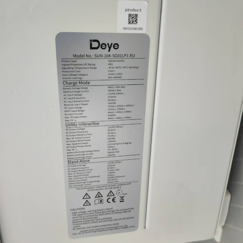 Deye Hybrid Inverter Single Phase 3kw 5kw 6kw 14kw 16kw 48V DC/AC Inverters Hybrid Solar Inverter