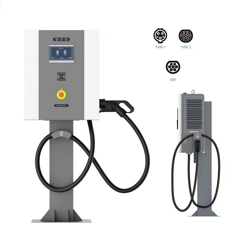 DC EV Charger 40kw 60kw Wall-Mounted Ocpp 1.6 CE IP54 Fast Charging Station with 380V Input for Commercial Parking Lot EV Fleets