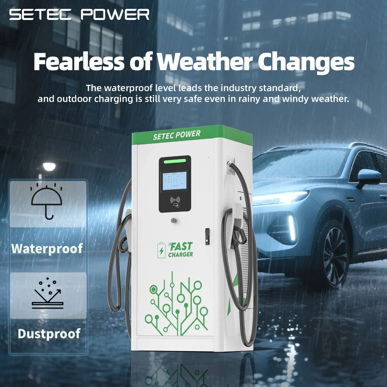 SETEC POWER 60kW/90kW/120kW Level 3 Fast Dc Ev Charger Electric Vehicle Charging Station