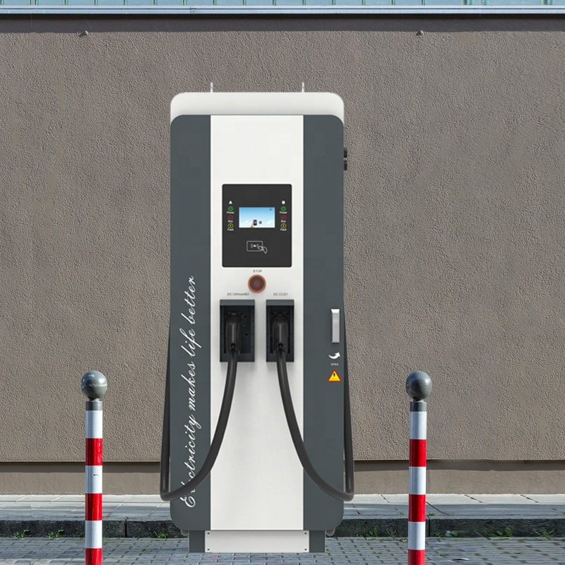 CE TUV Certified New 120kw/80kw DC Fast Car Charging Station Level 3 EV Charger Compatible CCS Gbt 2 Guns Commercial Use IP54