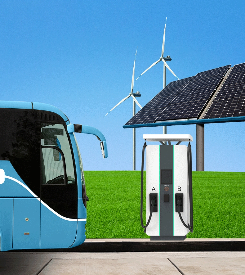 Electric Car CCS Charger 60kw 2ports Level 2 EV Charger DC Fast Charging Station Mobile EV Charging Solutions