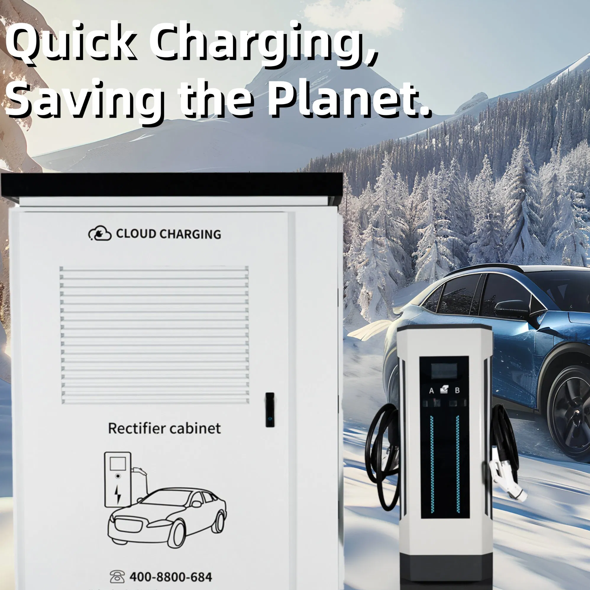 IP54 Waterproof Commercial Public Parking Lot 600kw DC EV Electric Vehicle Car Liquid Cooling Split Charge Charging Station Charger