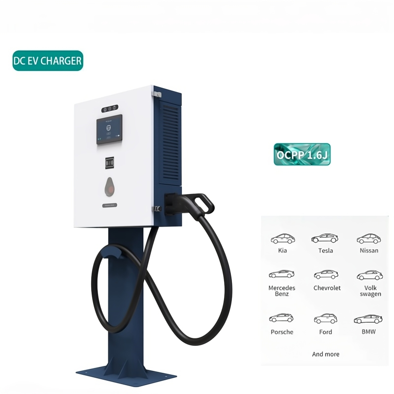 DC EV Charger 40kw 60kw Wall-Mounted Ocpp 1.6 CE IP54 Fast Charging Station with 380V Input for Commercial Parking Lot EV Fleets