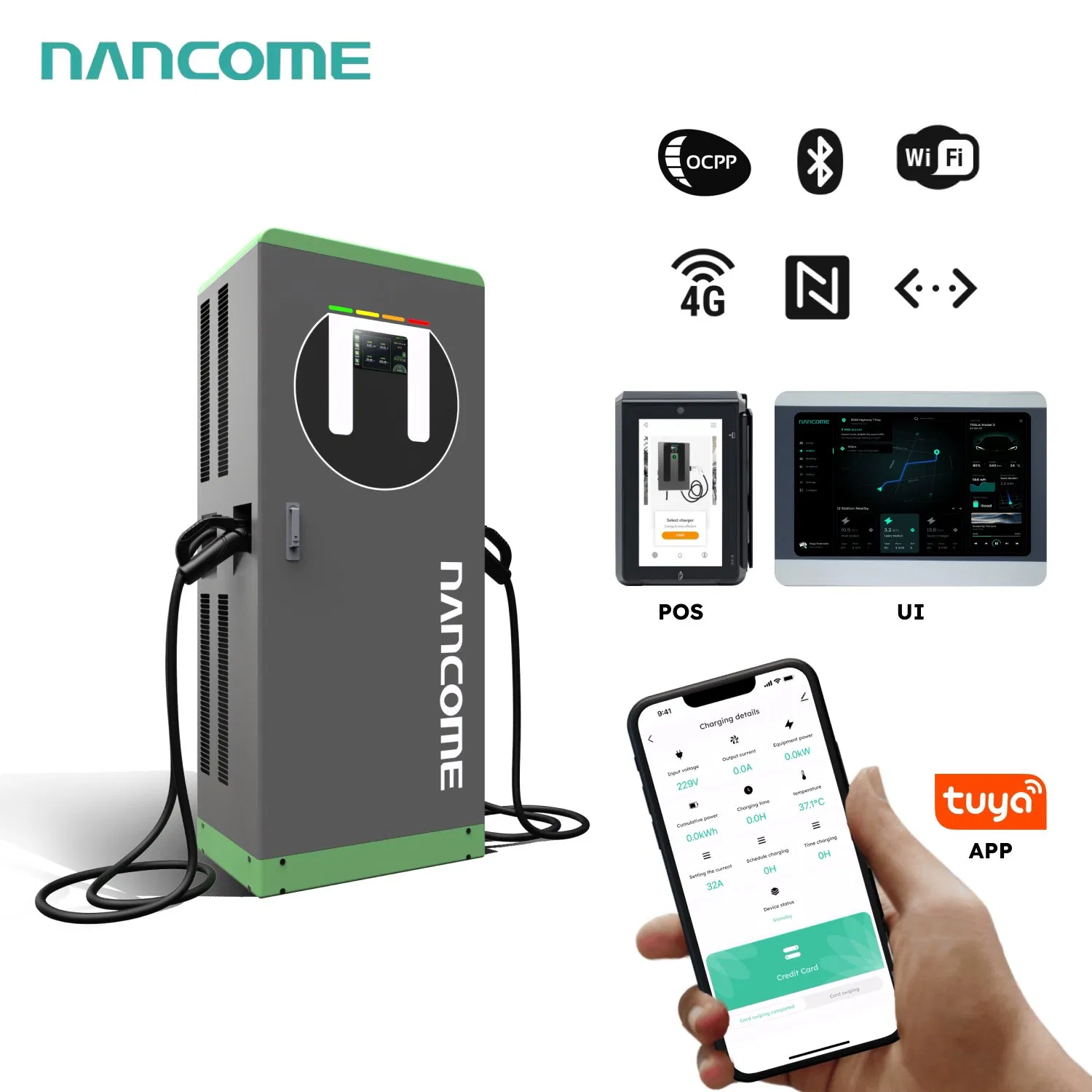 High Power 160kw Fast EV Charger DC Electric Vehicle Charging Station