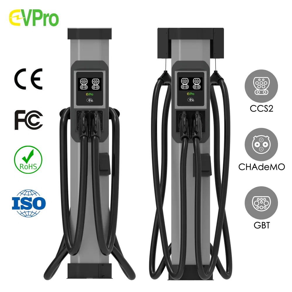 240/1600kw Split Type Charging Pile DC Fast Charger CCS2 Gbt Ocpp1.6j IP54 Solar Compatible Credit Card Payment Public Parking