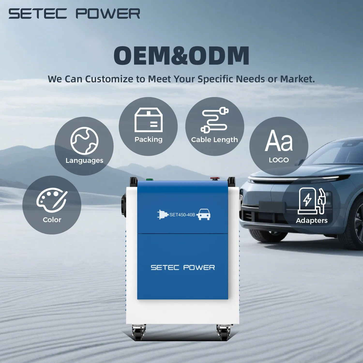 30kW Level 3 Portable Fast Dc Ev Charger Electric Vehicle Charging Station