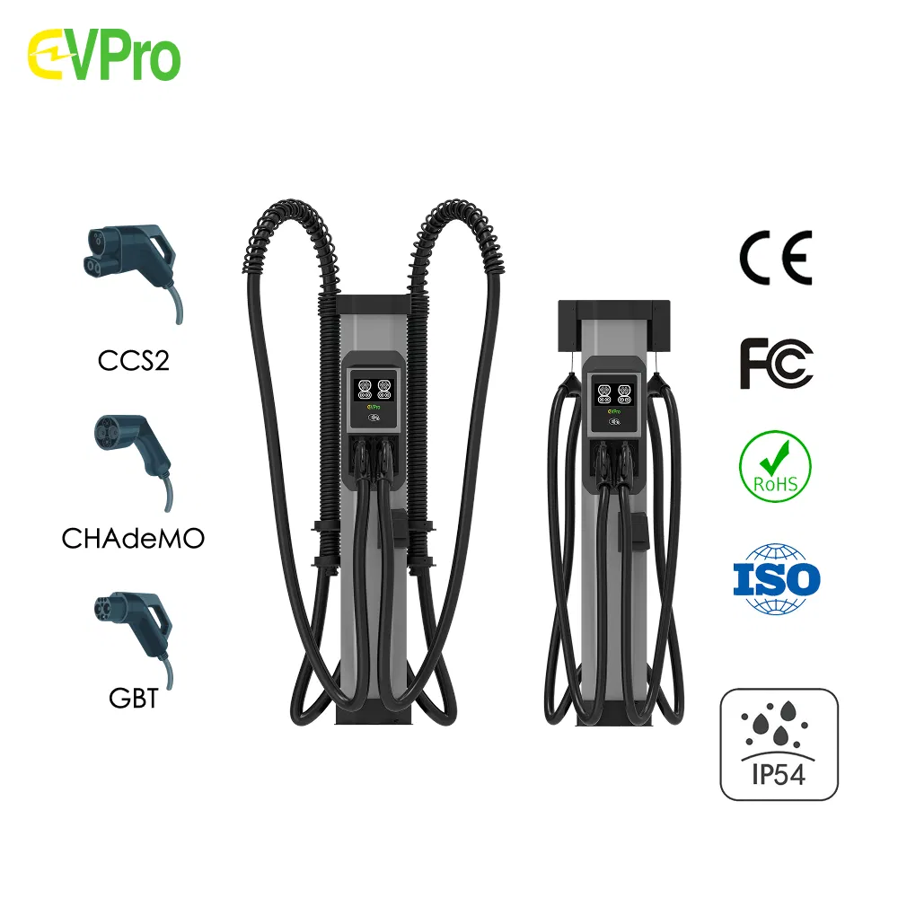 Commercial Fleet 240kw 1600kw DC Fast Charging Station New EV Charger IP54 Protection Floor Mounted Public Ocpp1.6j Split Evpro