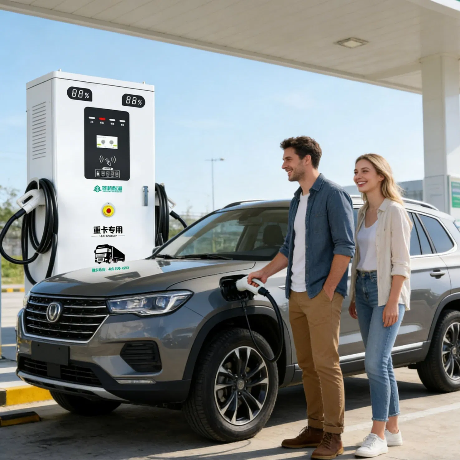 Multi-Functional EV Charging Station and Charger, 40kw to 600kw