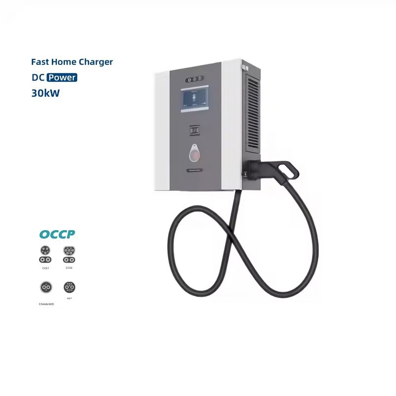 DC EV Charger 40kw 60kw Wall-Mounted Ocpp 1.6 CE IP54 Fast Charging Station with 380V Input for Commercial Parking Lot EV Fleets