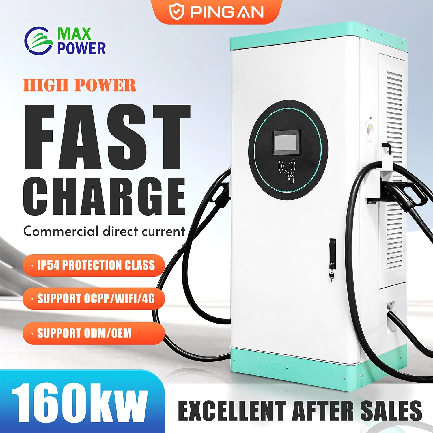 Max Powr Ocpp Floor-Mounted DC Electric Vehicle Charging 60kw 90kw 120kw Fast New CCS GB/T Nacs DC EV Charger IP54 Ik8 for Public Parking Lot