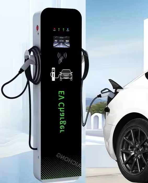 Floor-Mounted EV Charger Touch-Sensitive Panel Trusty Charging Station for City Public Charging Stations