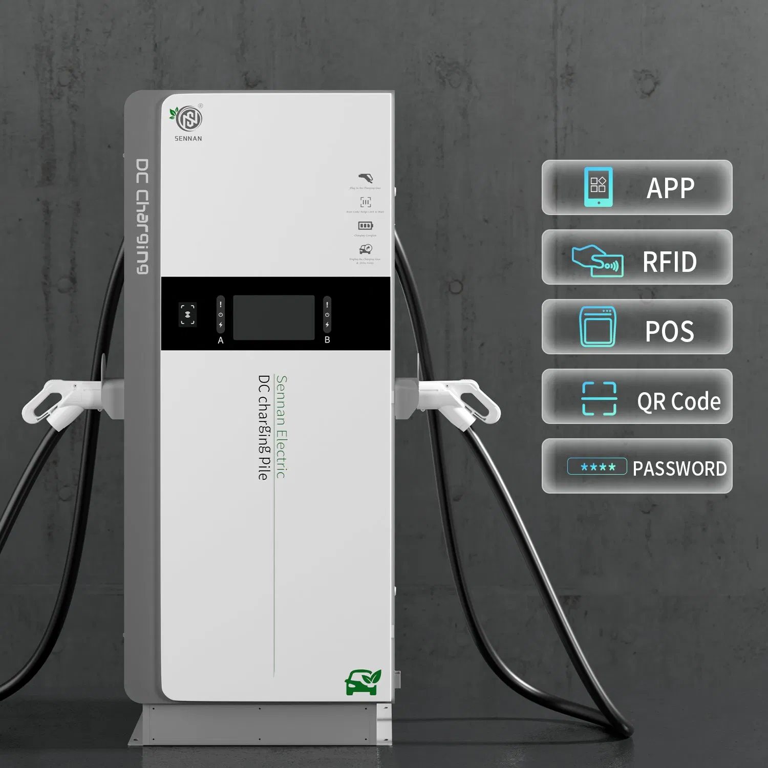 Commercial Solar 60/80/120/160/180/240kw CCS1/CCS2/Chademo/Nacs/Gbt DC EV Charger Pile Fast Electric Vehicle/Car Solar Power Supply Charging Station