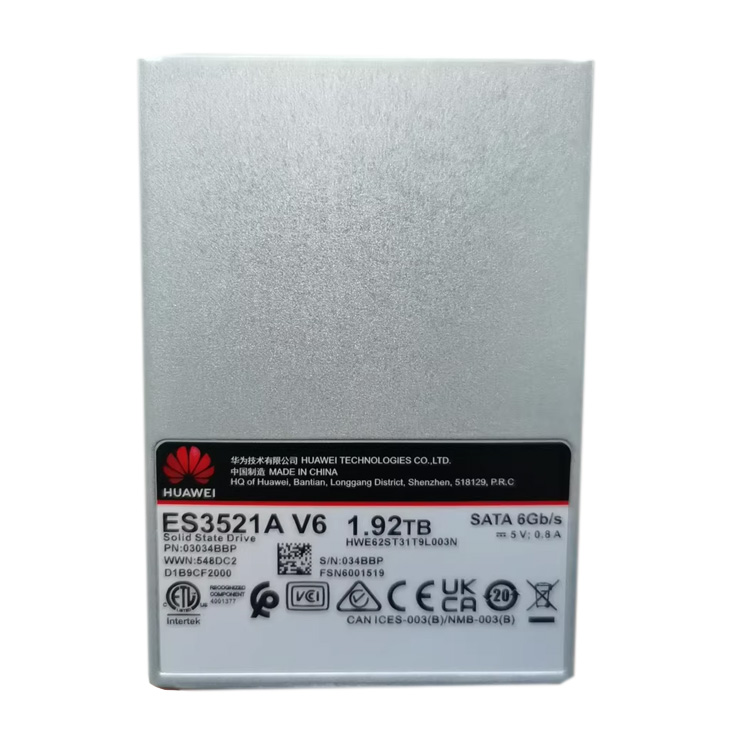 New Huaiweis ES3521A V6 Internal 1.92T SATA SSD 6Gb/s 1DWPD Read Intensive 2.5-inch 8MB Cache Metal Plastic Shell Server Made