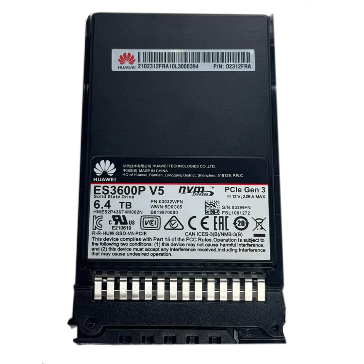 Wholesale New Huaiweis ES3600P V5 Internal NVMe U.2 PCIe Gen4 SSD 1.6T 3.2T 6.4T for Servers 3-Year Warranty