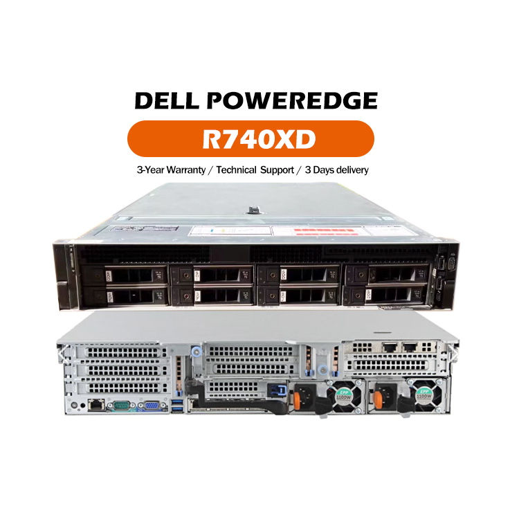 24 Disk Nvme U.2 Server with Platinum 48-thread Processor 128G Memory Dual 7500W Power Supply R740XD Stock