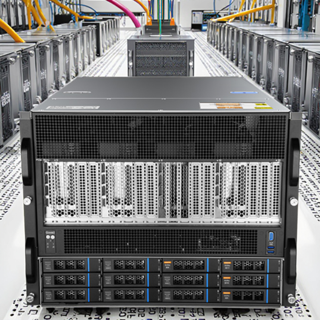 Deep Learning Intel Xeon Artificial Intelligence 5090 Server 8U DDR5 Double Width 8 GPU Video AI Server with Multiple Gpu