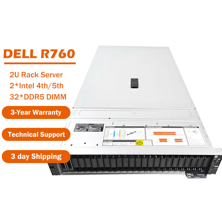 Hot Sale for Dell EMC PowerEdge R760 2U Rack Server Intel X86 Xeon Processor in Stock
