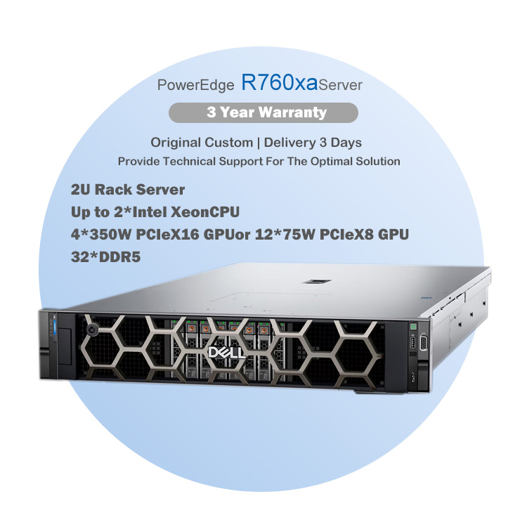 Customized Intel X86 Professional Dells EMC Poweredge R760xa DDR5 Ai Virtualization VID Graphics GPU Server Rack