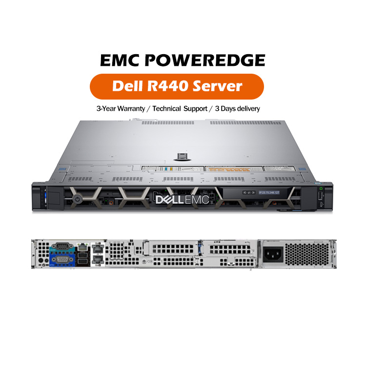 Hot Sales Dells PowerEdge R440 Server Intel Xeon Silver 4114 Cpu 2tb HDD 16GB RAM Rack Server Dells R440