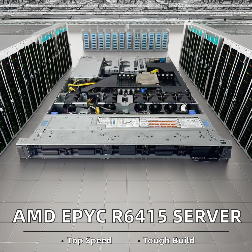 Brand New AMD EPYC Dells Poweredge R6415 DDR4 1U Deepseek Computer Rack Server Cheap