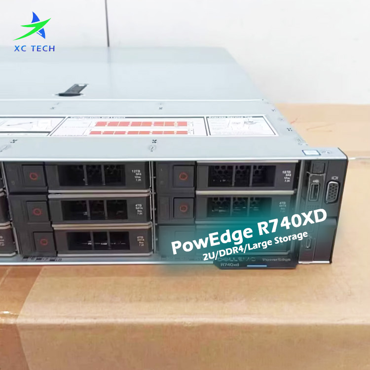 Best Selling D Ell EMC PowerEdge R740 R740XD Low-Power 2U 2.5"/3.5" Rack Server with Intel Xeon Platinum Processor/DDR4 RAM