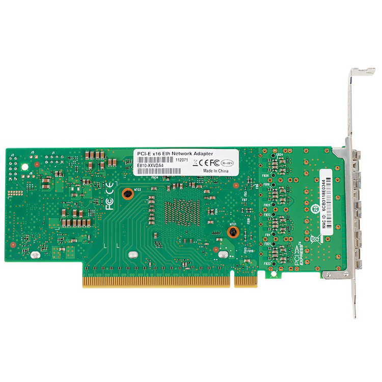 Original Intel 2/4 Port I350 T2 T4 F2 X520 X710 XXV710 E810 XXVDA2 XXVDA4 PCI 10/25/100Gb Wired Server Network Card Stock