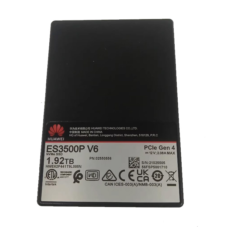 For Huawei ES3500P V6 Internal Server SSD Solid State Drive Cheap 1.92T NVME U.2 PCIe GEN4 1DWPD 1DWPD Read Intensive for Sale