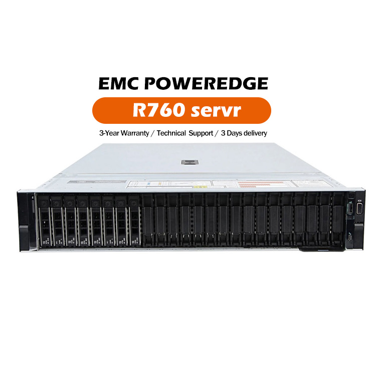 Hot Selling Dells R760 Rack Computer Server 3204 16G HDD H350 2U Rack Network Server in Stock
