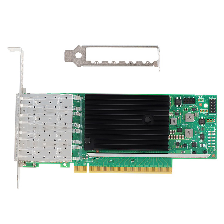 Original Intel 2/4 Port I350 T2 T4 F2 X520 X710 XXV710 E810 XXVDA2 XXVDA4 PCI 10/25/100Gb Wired Server Network Card Stock