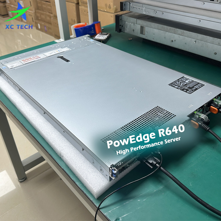 Best-Selling D Ell EMC PowerEdge R640 8*2.5 Inch Chassis 1U Rack Server with Intel Xeon Platinum CPU/128G RAM/750W Power
