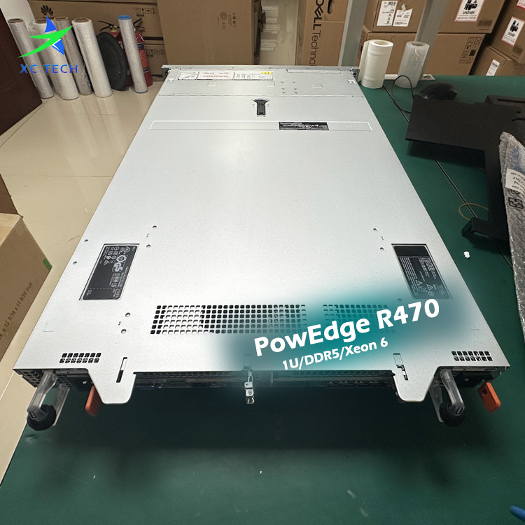 Dell EMC PowerEdge R470 1U 1-Socket 10*2.5 Inch Virtualization Rack Server with Intel Xeon 6 Processor/DDr5 Memory/1100W Power