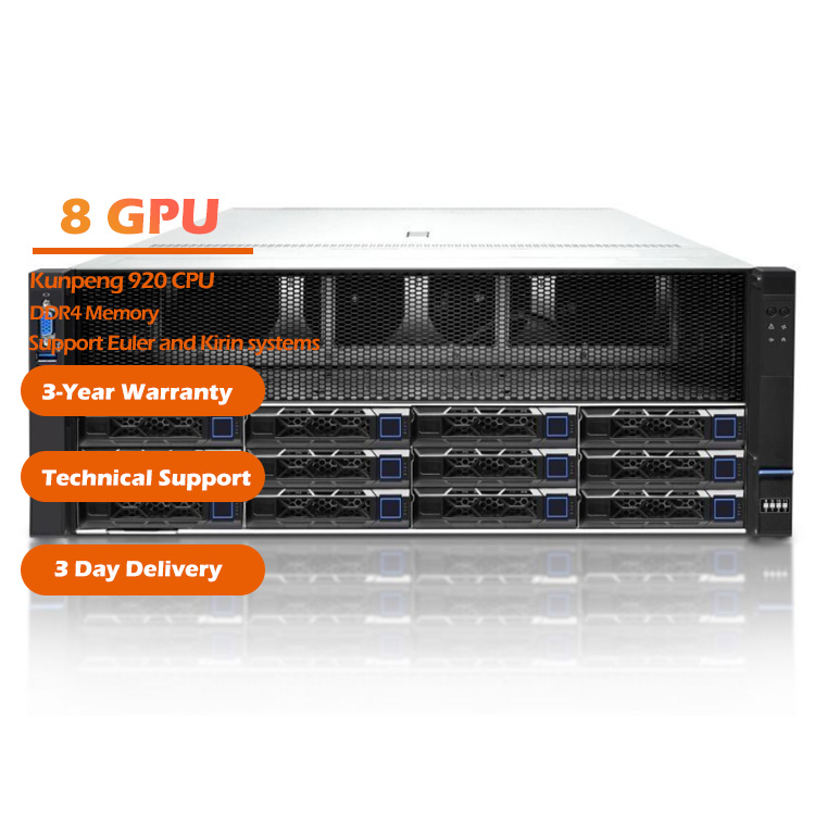 OEM HUAWEIS Atals 8 Cards GPU Deepseek R1 AI Rack Mount Server with Kunpeng 920 Processors DDR4 Memory HPC