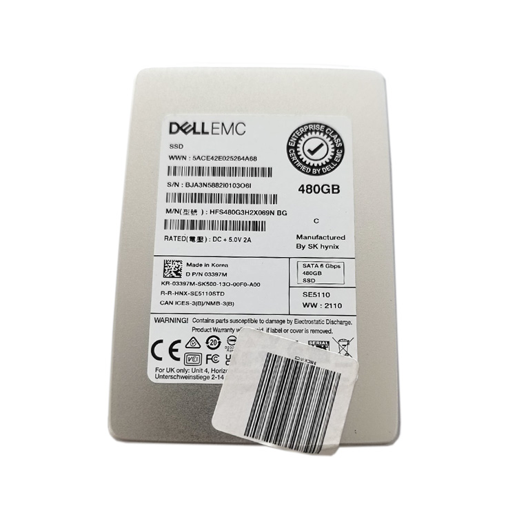 Dells Used 2.5 Inch 480GB Read Intensive SATA 6Gb HS SSD