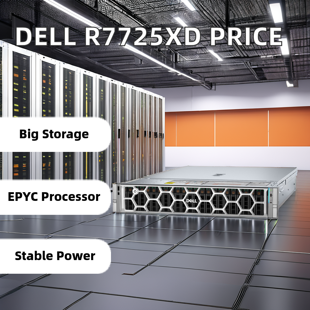 Dells EMC AMD EPYC PowerEdge R7725XD 2U High Capacity Storage Ai Deepseek Rack Server Price