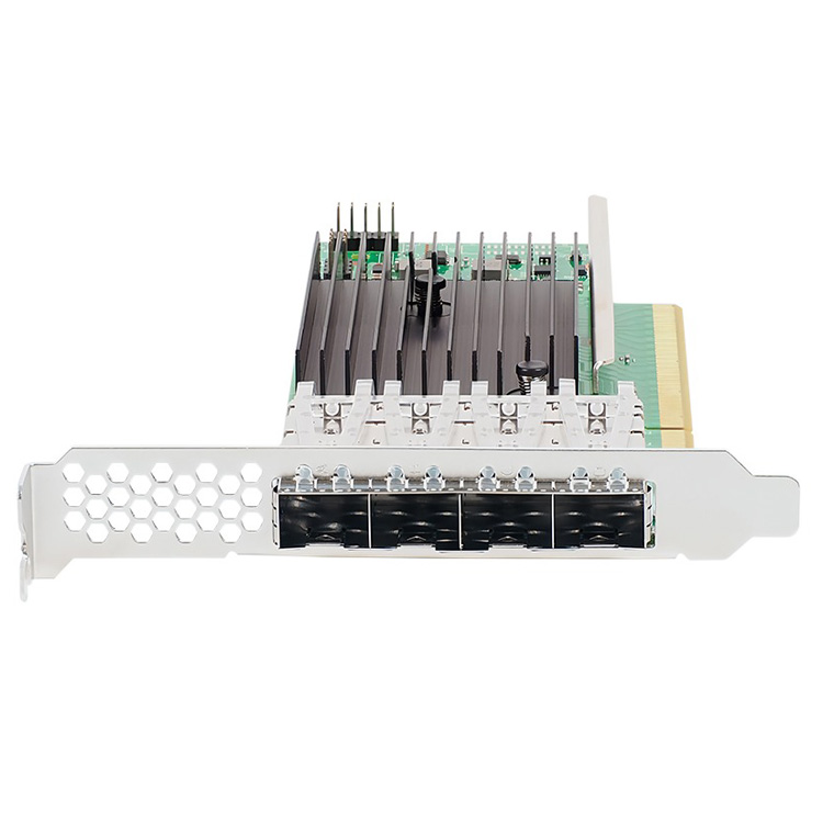 Original Intel 2/4 Port I350 T2 T4 F2 X520 X710 XXV710 E810 XXVDA2 XXVDA4 PCI 10/25/100Gb Wired Server Network Card Stock