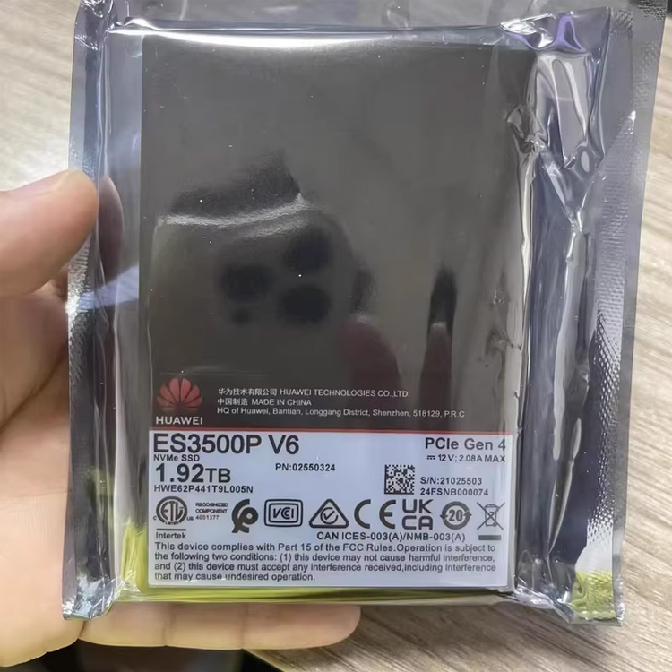 For Huawei ES3500P V6 Internal Server SSD Solid State Drive Cheap 1.92T NVME U.2 PCIe GEN4 1DWPD 1DWPD Read Intensive for Sale