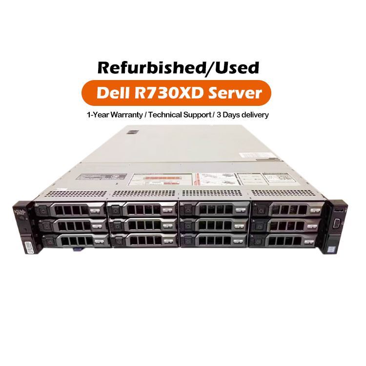 Wholesale Cheap Intel Xeon 2.5" 3.5" Chassis Dells EMC Poweredge R730XD Used Refurbished 2U Rack Server 1-Year Warranty