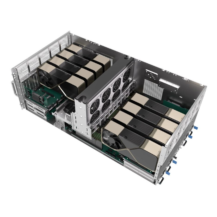 AMD EPYC 9004/9005 CPU 8 GPU 7U Deepseek AI Inference Server 3-Year OEM Rack Space Artificial Intelligence Applications in Stock
