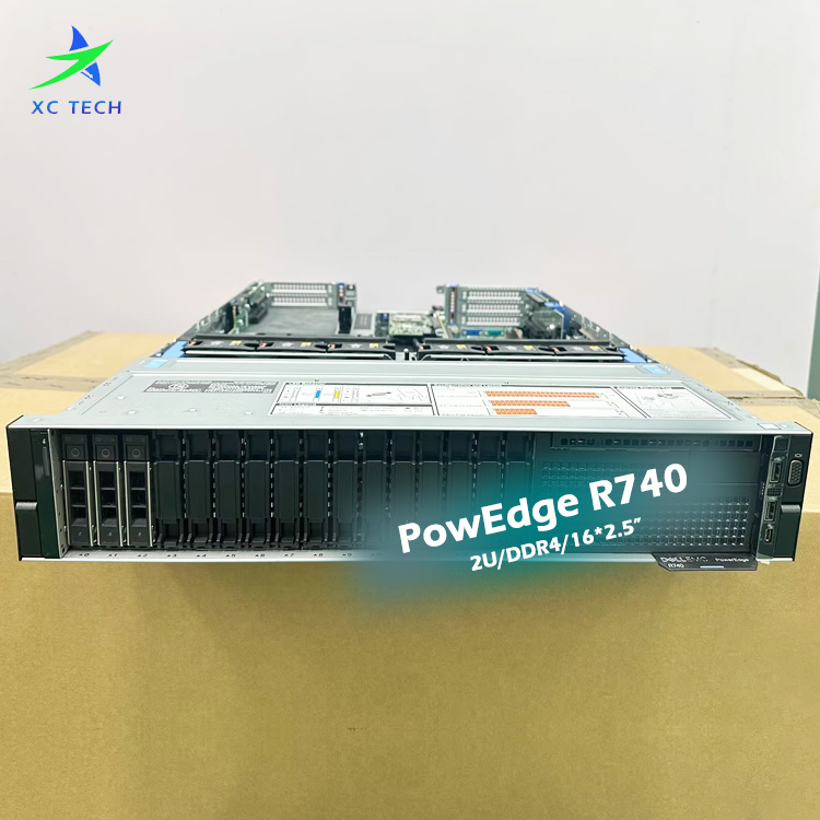 Low-Price R740 R740XD 2U 2-Socket 2.5/3.5 Inch 8/16/24sff Server Refurbished Used Dells EMC PowerEdge R740/R740XD 2U Server Rack