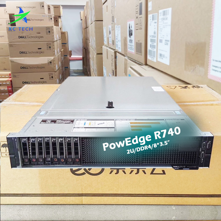 Cheap Dells EMC PowerEdge R740 R740XD 2U 2.5/3.5 Inch 8/16/24sff Chassis Large Storage Rack Server with Xeon Gold CPU/4T HDD
